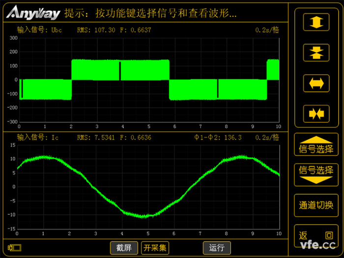 分析儀實時測試波形 分析儀實時測試波形