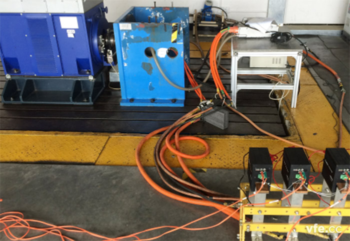 國內(nèi)某牽引電機(jī)變頻器負(fù)載現(xiàn)場(chǎng)測(cè)量接線示意圖 國內(nèi)某牽引電機(jī)變頻器負(fù)載現(xiàn)場(chǎng)測(cè)量接線示意圖